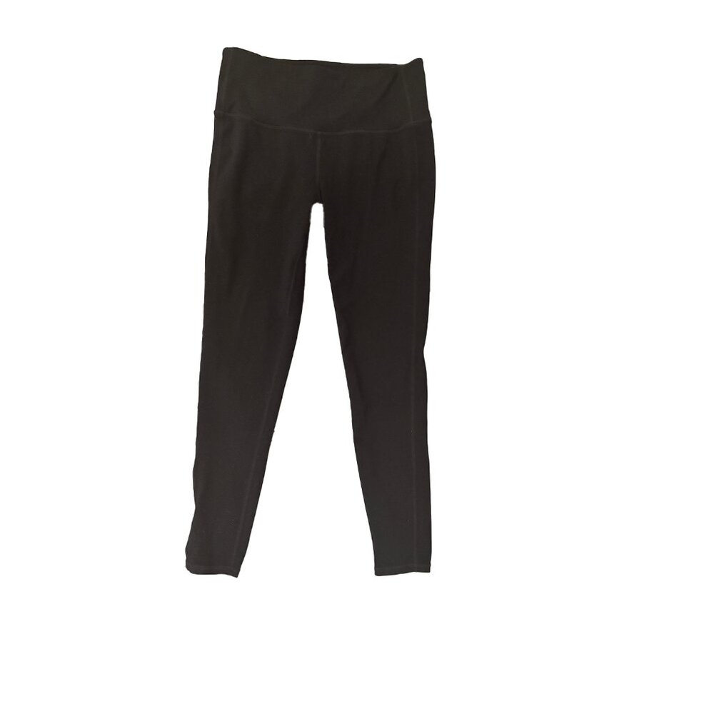 Athleta Black High Waisted Leggings Women's Size MP Medium Petite Yoga Pants